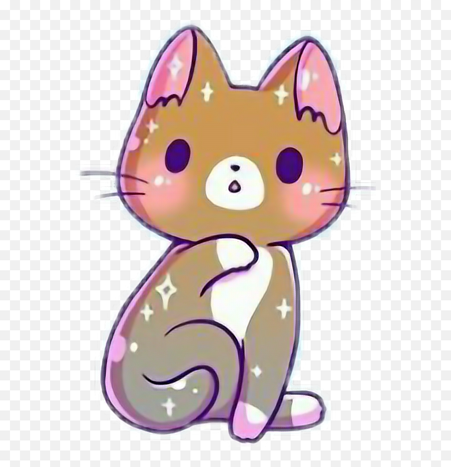 Kawaii Cute Cat Kitten Kitten Kittens Cats Catlove Catl - Animated Cute Cat Kawaii Transparent Background Emoji,Free Cute Kittenl Emoticons
