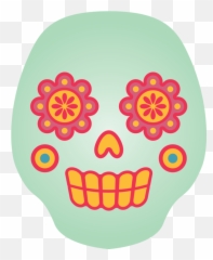 Day Of The Dead Smile Watercolor Painting Smiley For - Fractal Geometry Fractal Patterns In Architecture Emoji,Vinayaka Chavithi Emojis