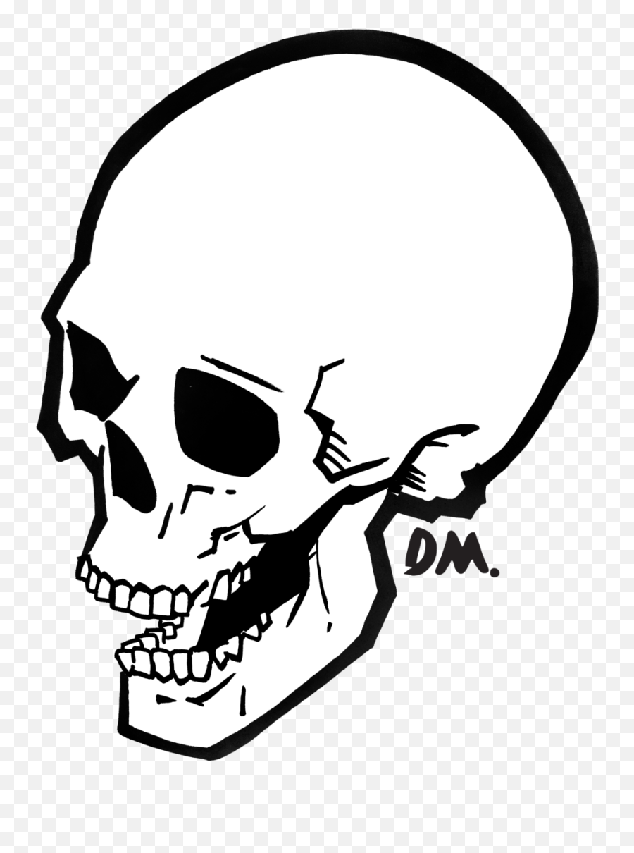 Dead Person Png - Drawing Of A Skull Side View Emoji,Dead Skull Emoji