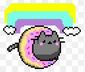 Pixel Art Gallery - Donut Nyan Cat Pixel Art Emoji,Doge Emoticon Art