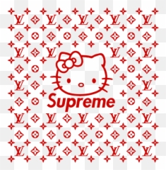 Hello Kitty Supreme Tapestry For Sale - Pattern Louis Vuitton Red And White Emoji,Emoji Full Pattern Soft Gel Samsung 3