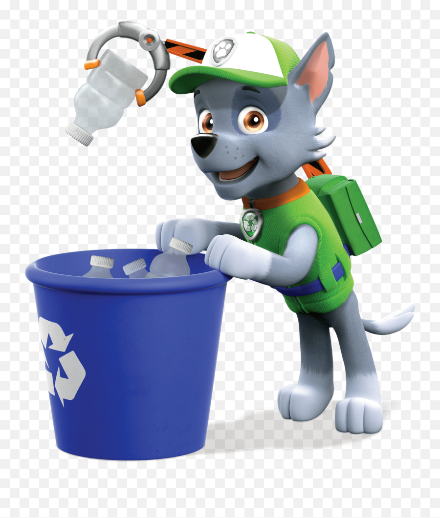 Rocky Collect Trash Paw Patrol Clipart Png - Rocky Paw Patrol Recycling Emoji,Trash Emoji Png