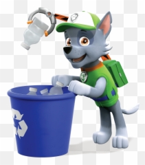 Rocky Collect Trash Paw Patrol Clipart Png - Rocky Paw Patrol Recycling Emoji,Trash Emoji Png