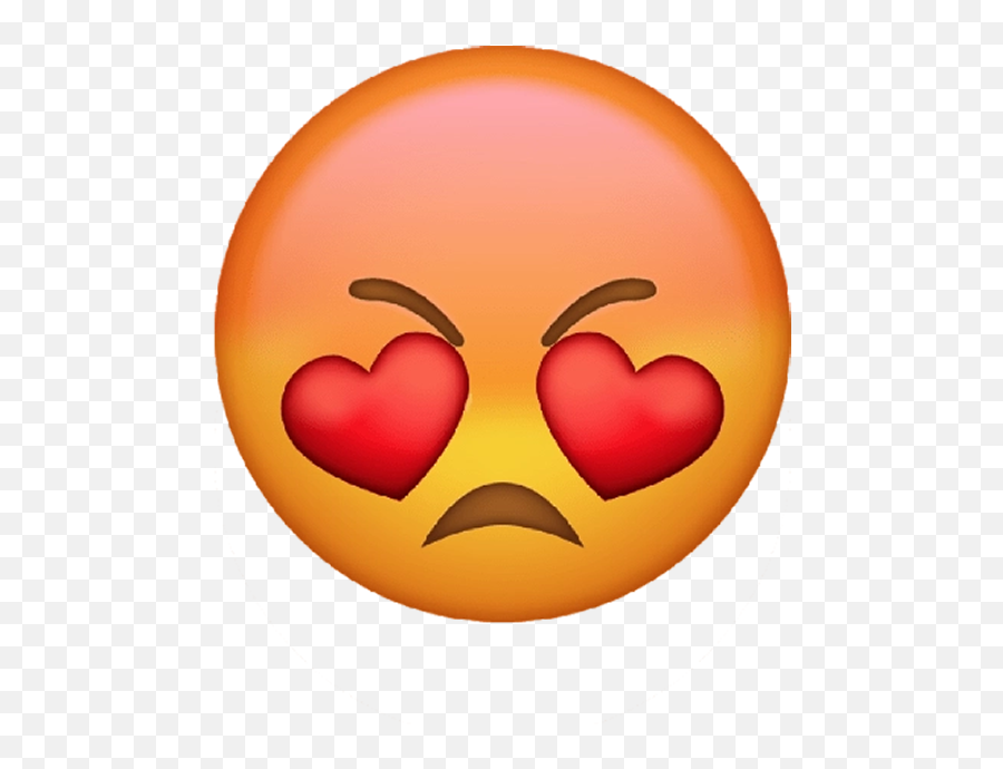 Heart Anger Emoji Png Clipart - Angry With Love Emoji,Orange Heart Emoji