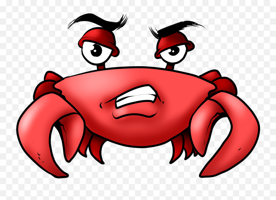 Crab Crabby Angry - Angry Crab Cartoon Emoji,Scuttle Crab Emoticon
