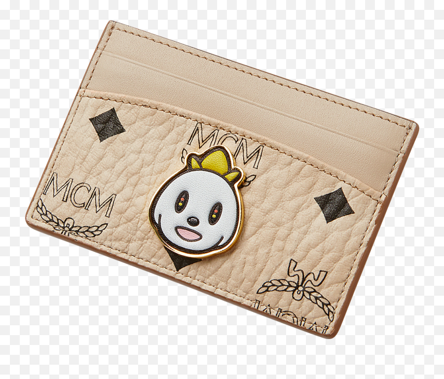 Mini Mcm X Eddie Kang Card Case In Visetos Beige Mcm Jp - Happy Emoji,Eddie Emoticon