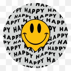Big Smiley Happy Face Vintage Rug - Tenstickers Emoji,Emoticon Vintage