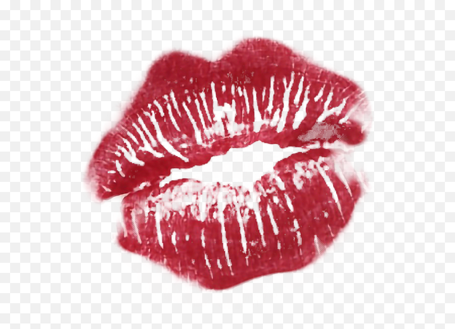 Lip Kiss Kisses Lipstick Red Sticker By Alissa Denae - Kiss Png Emoji,Kiss Emoji Makeup