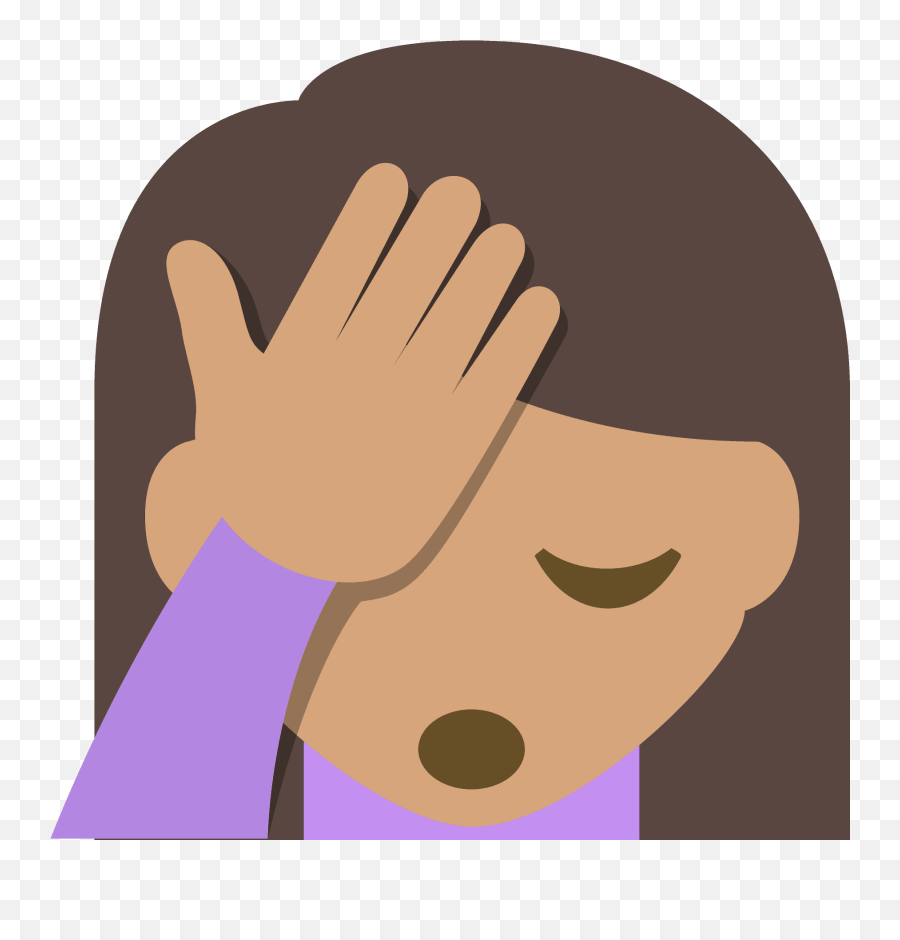 Person Facepalming Emoji Clipart Free Download Transparent,Fist Into Palm Emoticon