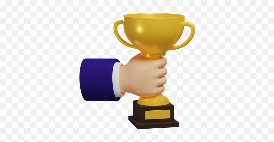 Premium Winner 3d Illustration Download In Png Obj Or Blend Emoji,Large Award Trophy With Emojis