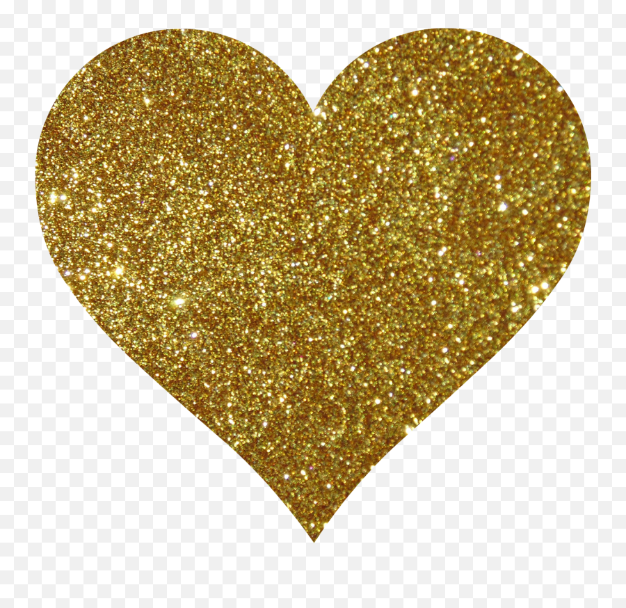 Glitter Gold Heart Png Clipart Png Mart Emoji,Glitter Heart Emoji