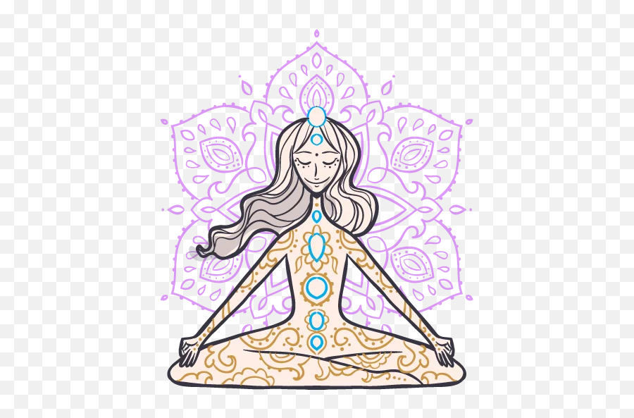 Telegram Sticker From Yoga Sticker U2022 By Anvinoart Pack Emoji,Meditating Woman Emoji