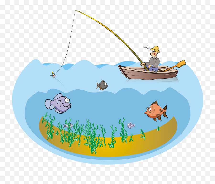 Colors And Numbers - Fish In A Lake Clipart Emoji,Fisherman Emoji