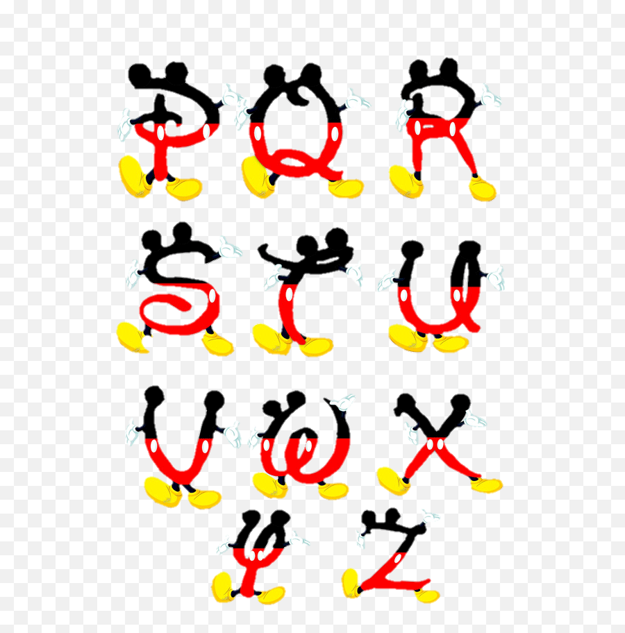 Letra Mickey Mouse Sticker - Dot Emoji,Mickey Mouse Emoji Text