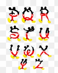 Letra Mickey Mouse Sticker - Dot Emoji,Mickey Mouse Emoji Text