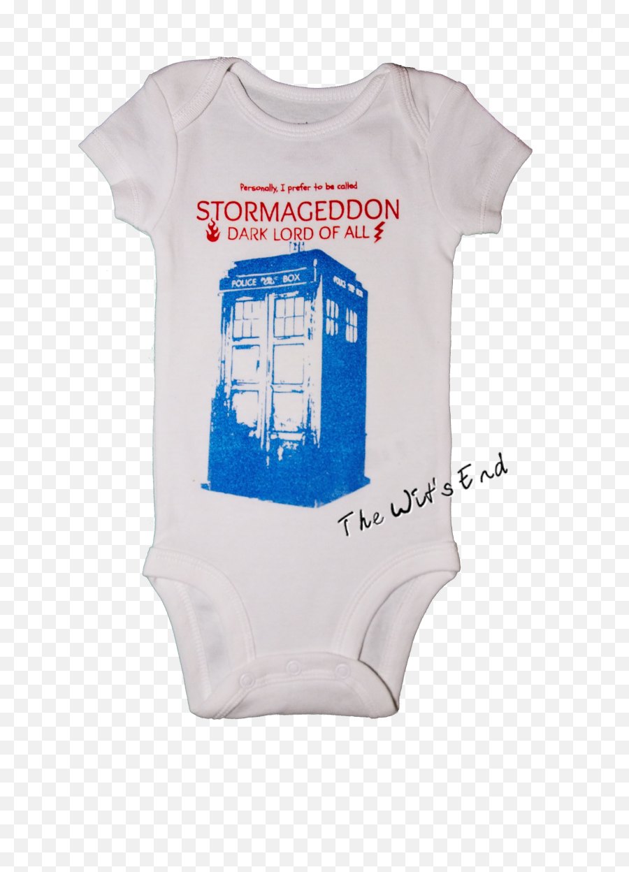 Stormageddon And Tardis Onesie - Short Sleeve Emoji,Tardis Emoji