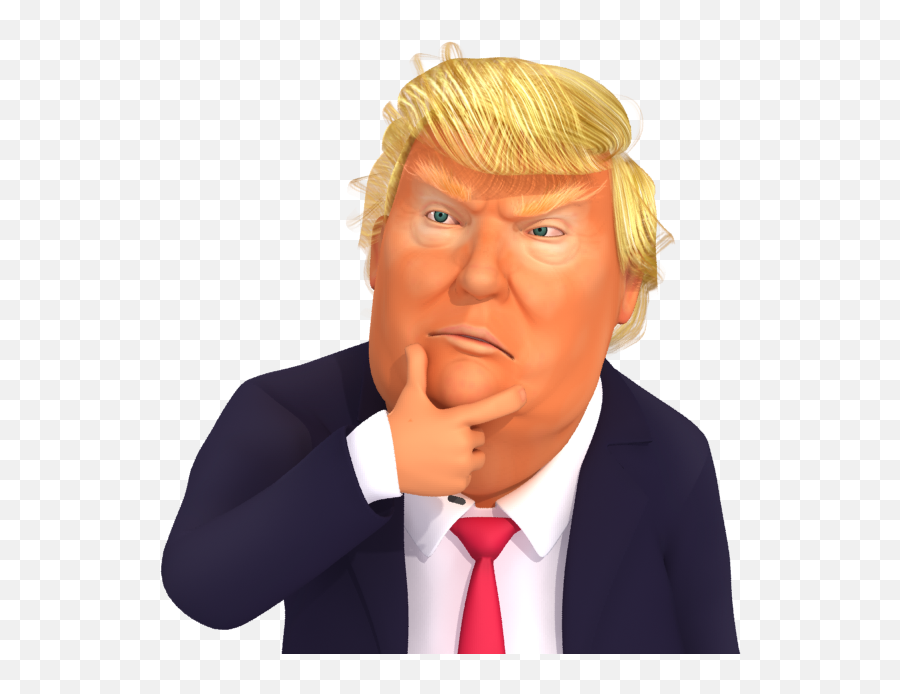 Trumpstickers Thinking Trump 3d - Donald Trump Discord Emoji,Thinking Emoji Gif