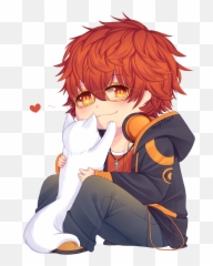 Dibujos Anime De Amor Chibi Dibujos - 707 Chibi Png Emoji,707 Emoji Gif