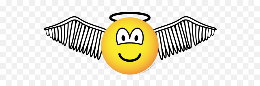 Winged Angel With Halo Emoticon Emoticon Smiley Emoji - Emoticon,Halo Emoji