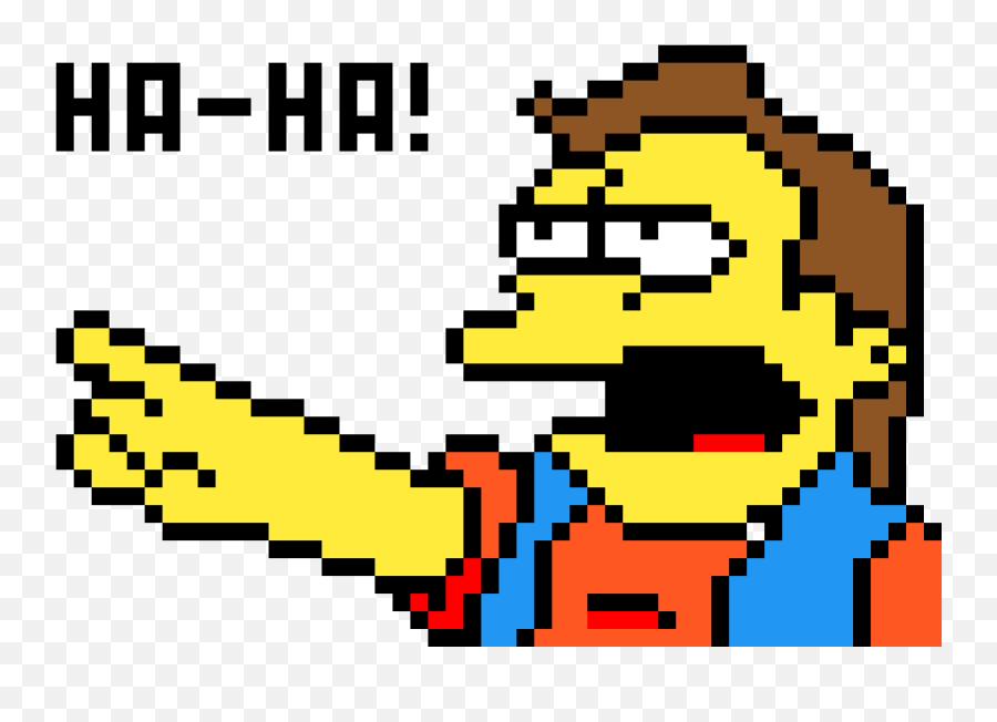 Nelson Muntz From The Simpsons - Dibujos Pixelados De Los Simpson Emoji,Nelson Ha Ha Emoticon