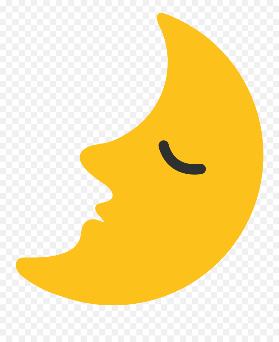 Crescent Moon Emoji - Android Emoji Moon,Moon Emoji