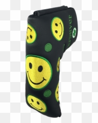 Parsaver Golf Deluxe Putter Cover - Smiley Black Mobile Phone Case Emoji,Photo Smile Emoticon And Towel