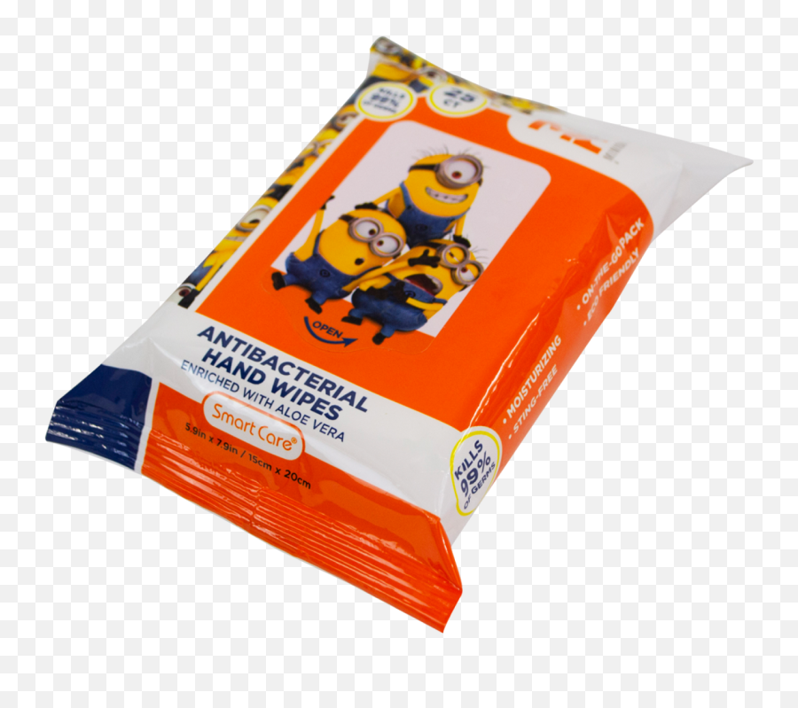 Minions Antibacterial Wipes 25 Count U2013 Brush Buddies - Packet Emoji,What Do The Minion Emoticons For Facebook Do