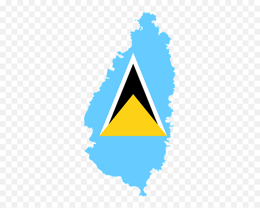 Color Codes Pictures Of Saint Lucia Flag - St Lucia Map Silhouette Emoji,Emoji =nation 2 Santa And Greek Flag