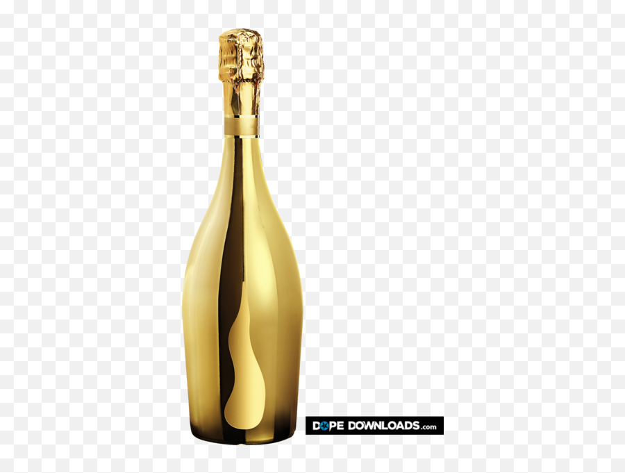 Gold Champagne Bottle - Gold Champagne Bottles Png Emoji,Champagne Bottle Emoji