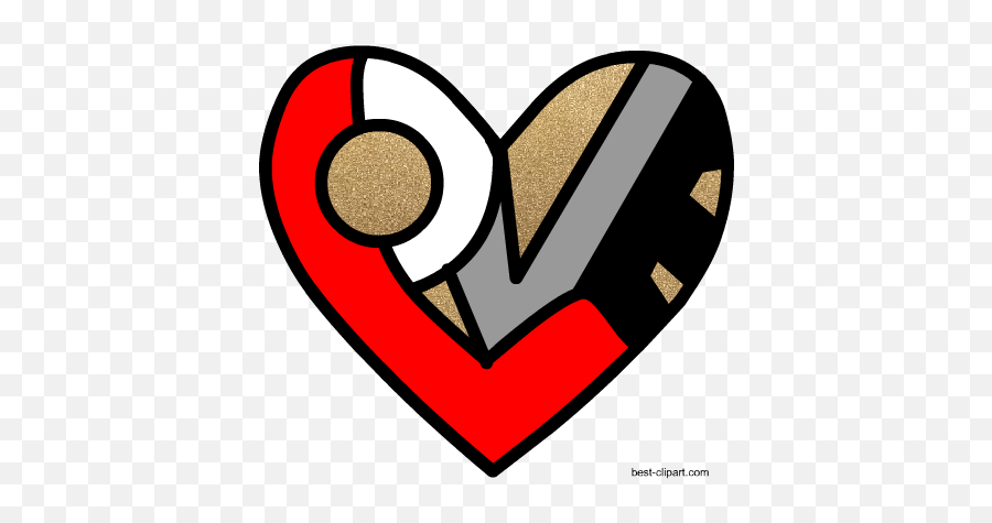 Free Heart Clip Art Images And Graphics - Heart With Love Written Inside Emoji,Big Heart Made Out Of Heart Emojis