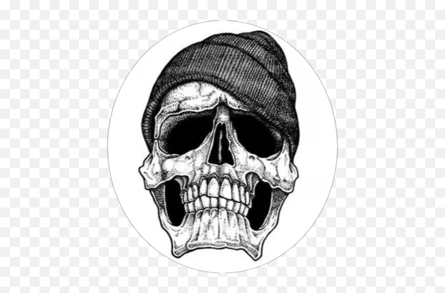 Skulls Stickers For Whatsapp - Skull With Cap Tattoo Emoji,Plur Emoji