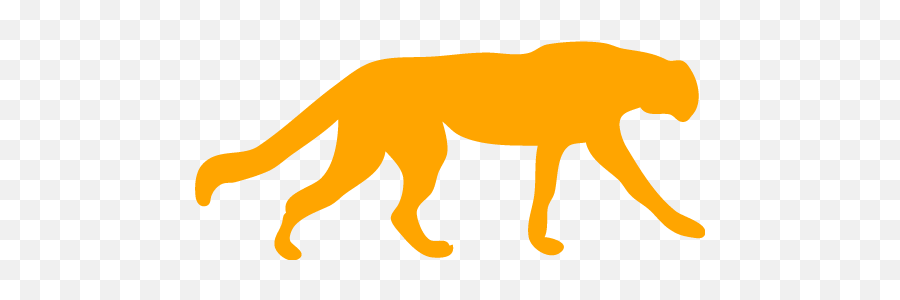 Orange Cheetah Icon - Cheetah Silhouette Png Emoji,Cheetah Emoticon