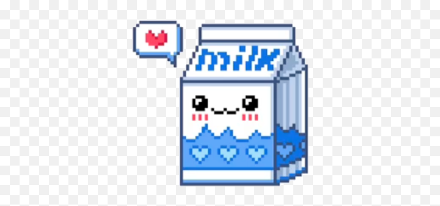 Freetoeditkawaii Cute Soft Milk Blue Heart Love Emoji,Glass Of Milk Emoji
