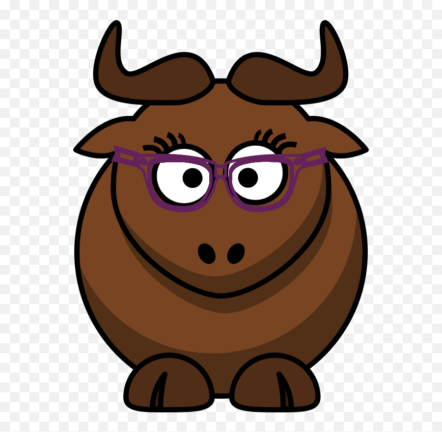 Free Clipart Cartoon Gnu Nerdycute Ephemeralwaves Emoji,Nerdy Cute Emoji