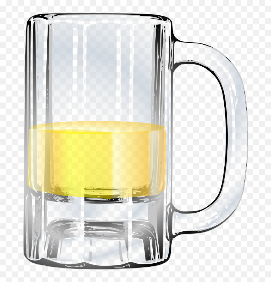 Pub Clipart Beer Stein - Half Empty Beer Glass Png Empty Beer Glass Png Emoji,Beer Emoji