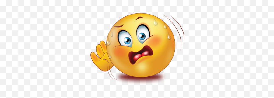 Sweating Frightened Scared Face Emoji - Happy,Fearful Face Emoji