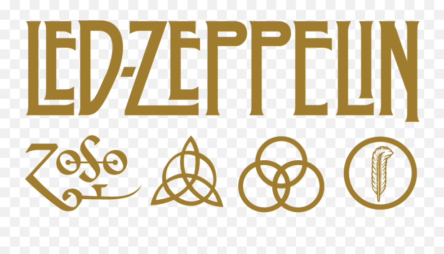 Led Zeppelin Logo Transparent U0026 Free Led Zeppelin Logo - Led Zeppelin Symbols Gold Emoji,Dalek Emoji