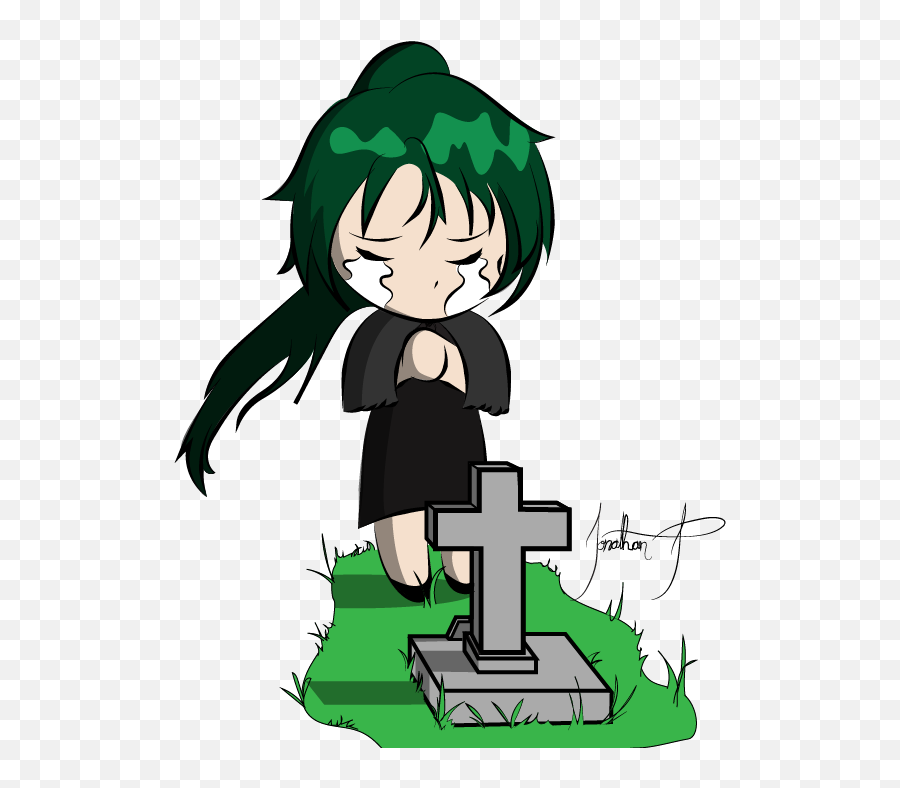 Funeral Clipart Grave Stone Funeral - Anime Mujer Llorando Dibujo Emoji,Gravestone Emoji