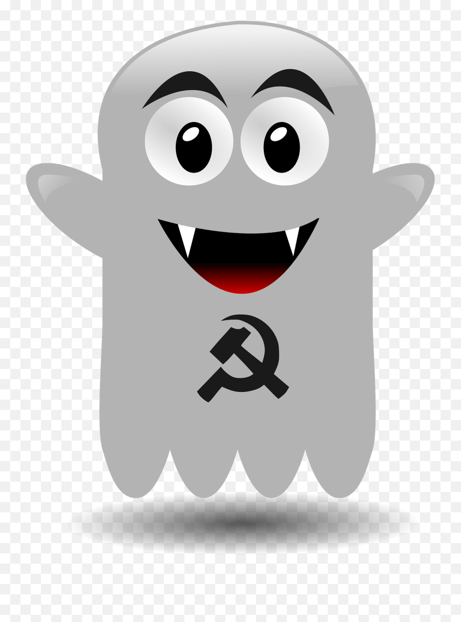 Gray Ghost With Communism Symbols Clipart Free Download - Ghost Clip Art Emoji,Communism Emoji