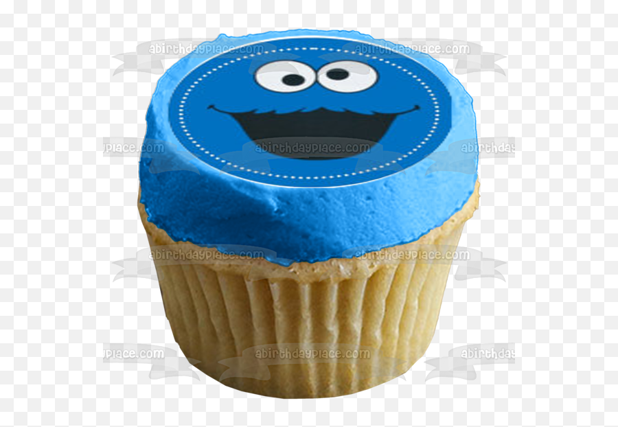Sesame Street Elmo Big Bird Cookie Monster Oscar The Grouch Edible Cupcake Topper Images Abpid52258 - Cupcake De King Kong Emoji,Cookie Monster Emoticon