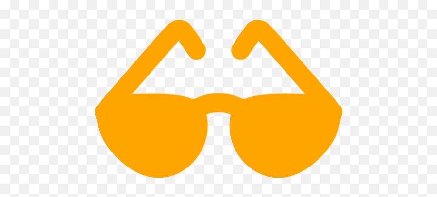 Orange Sun Glasses Icon - Glasses Vector Icon Orange Icon No Background Emoji,Glasses Computer Paper Graph Emoji