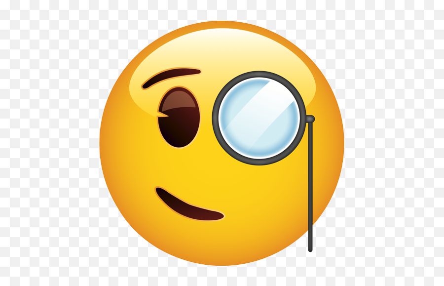 Smiling Face With Monocle - Happy Emoji,Monocle Emoji