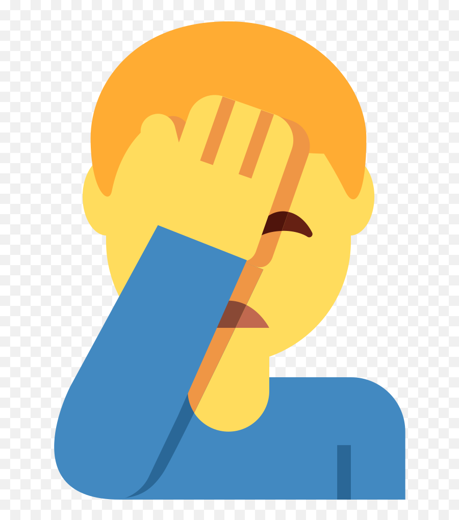 Man Facepalming Emoji Meaning With - Facepalm Emoji Transparent,Facepalm Emoji