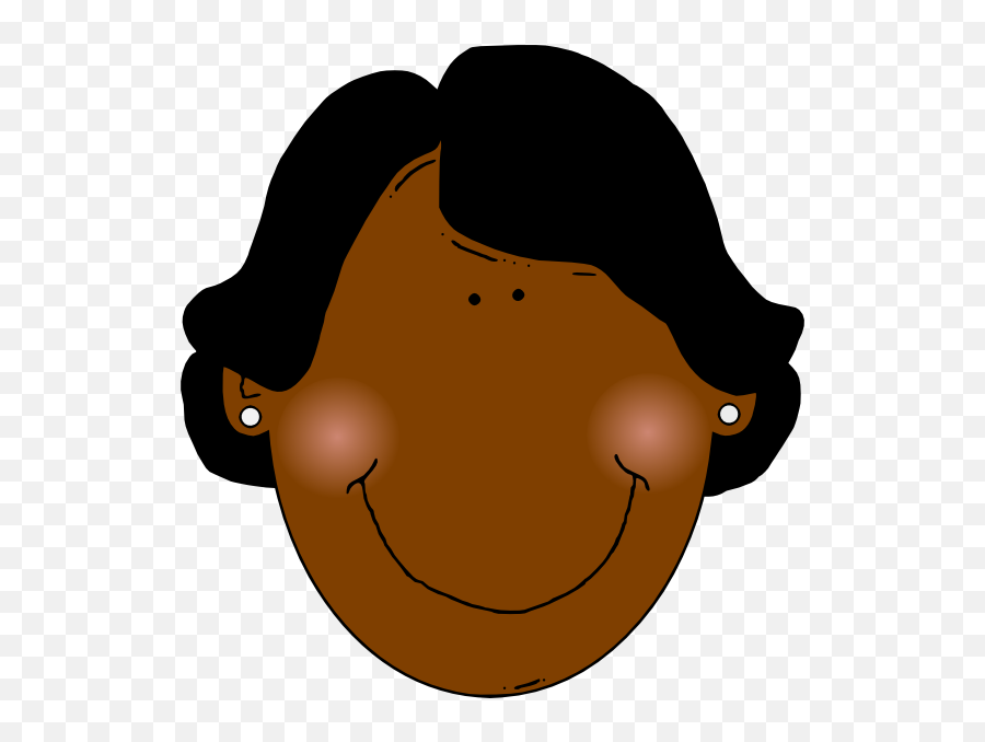 Black Woman Clip Art At Clker - Black Face Clipart Emoji,Black Girl Emoticon