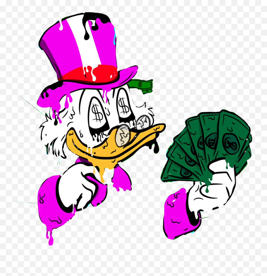 Scrooge Mony Remixed Art Sticker - Scrooge Mcduck Emoji,Scrooge Emoji