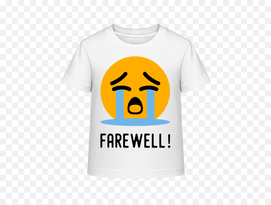 Farewell Crying Emoji Kids - Short Sleeve,Emoji Polo Shirt