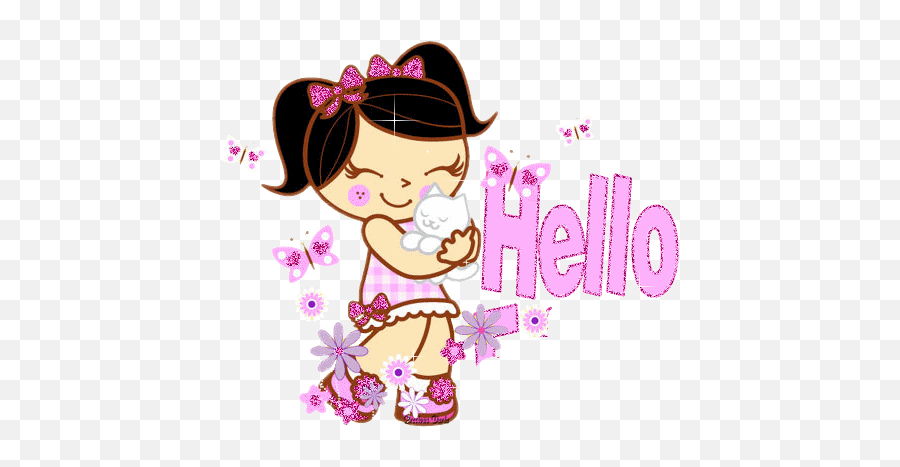 Tutti Cuti Hello Logo Love Gif Animation Character - Animated Hello Gif For Kids Emoji,Needlework Emojis