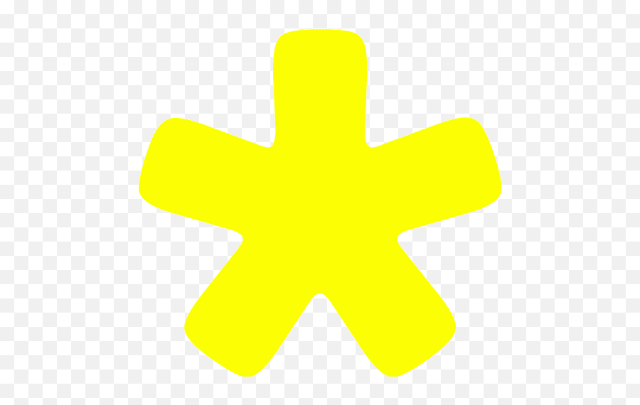 Yellow Star 11 Icon - Free Yellow Star Icons Asterisco Com Fundo Preto Emoji,Red With Yellow Star Emoticon