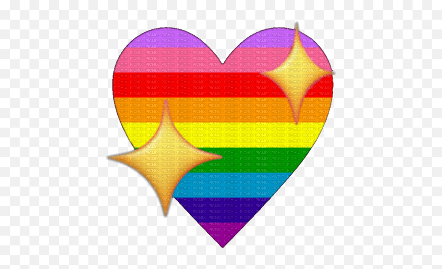 Rainbow Pride Heart Emoji Rainbow Lgbt Lgbtq Gay - Girly,Heart And Smiley Emojis