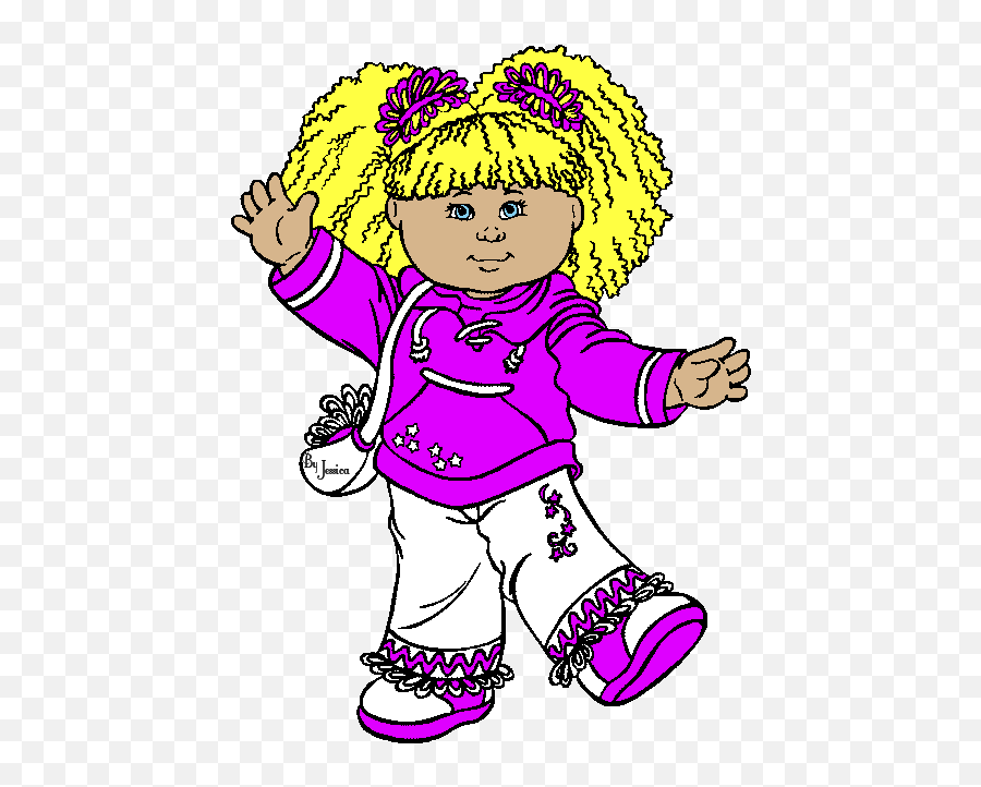 Images Of Cartoon Cabbage Patch Kids - Cabbage Patch Kid Clipart Emoji,Dancing Emoticon Doing Cabbage Patch